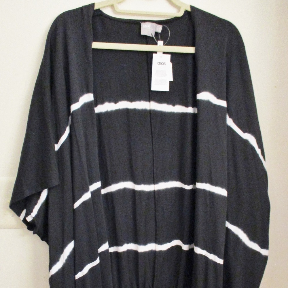 ASOS Womens Kimono/Jacket/Wrap,Black&White Stripe